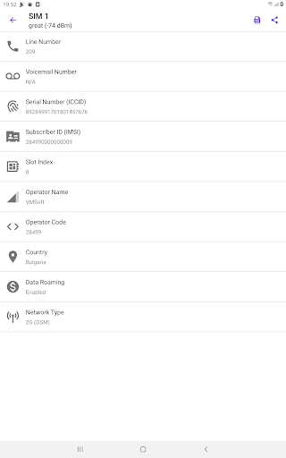 GSM Signal Monitor and SIM Info