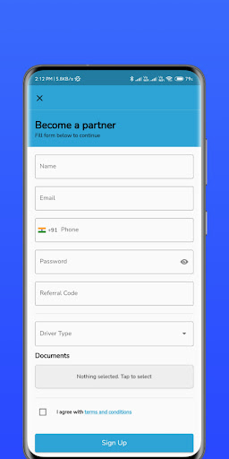 EgrowMart Driver App Screen 2