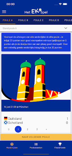 Android application Het EK Spel screenshort