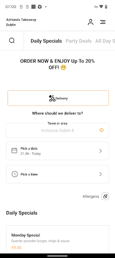 Adrianos Takeaway Screen 3