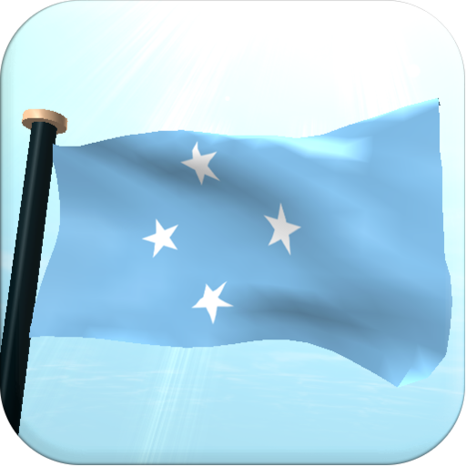 Micronesia Flag 3D Wallpaper logo