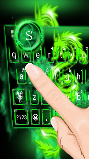 Green Neon Dragon Keyboard The Screen 3