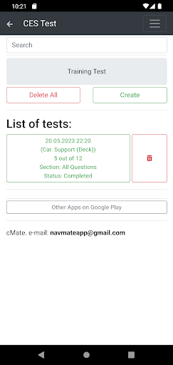 Android application Car. Support - Deck. CES Test screenshort