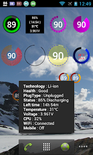 Battery Widget Plus Captura de pantalla