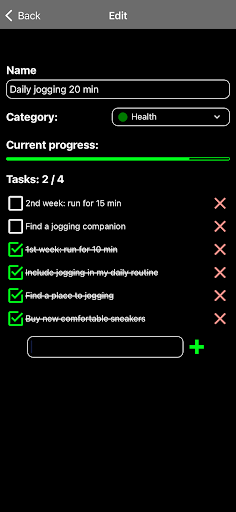Goal Tracker - My way of life Screen 3