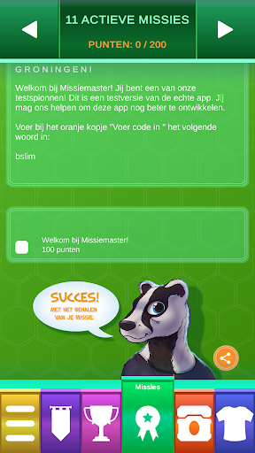 Android application Missie Master screenshort