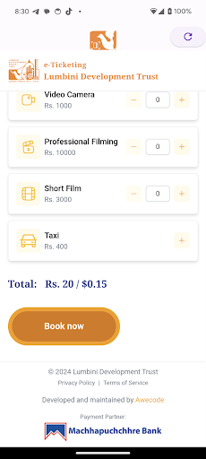 Lumbini Tickets Screenshot 2 - AppWisp.com