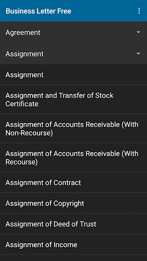 Android application Business Letter Pro screenshort