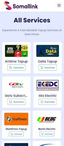 Somallink - Buy Data & Bills Screen 2