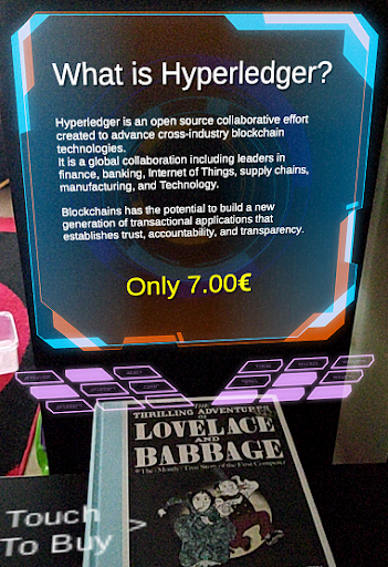 Android application AR Blockchain screenshort