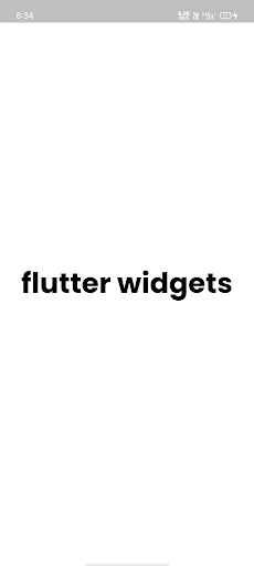Android application Flutter Widgets screenshort