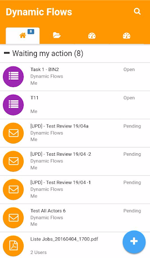 Android application Dynamic Flows Mobile screenshort