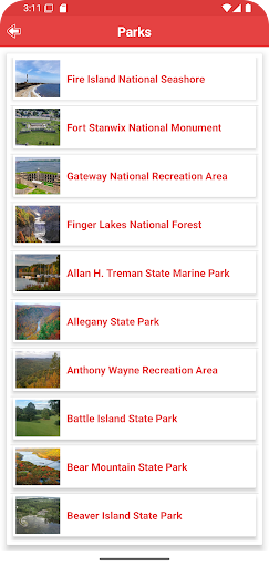 New York State Parks Screen 3