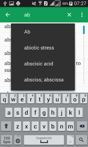 Biotechnology Dictionary Screen 2