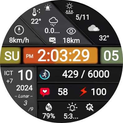N-SPORT711 MultiNews WatchFace screenshot 11