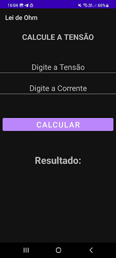 Calculadora Lei de ohm Screen 2