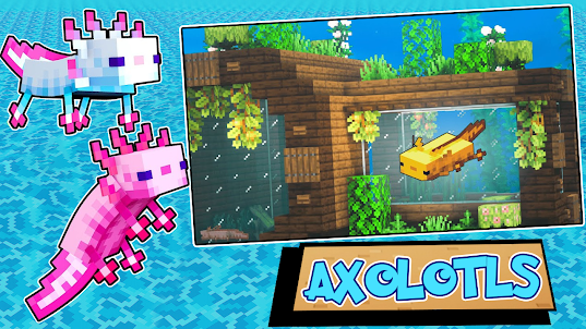 Zu viel Axolotls-Mod für Mcpe