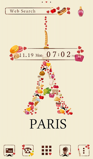 Android application Sweet Paris Theme screenshort