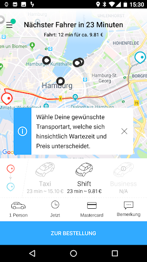Android application Shift Mobility screenshort