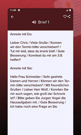 Brief Schreiben Deutsch A2 Screen 3