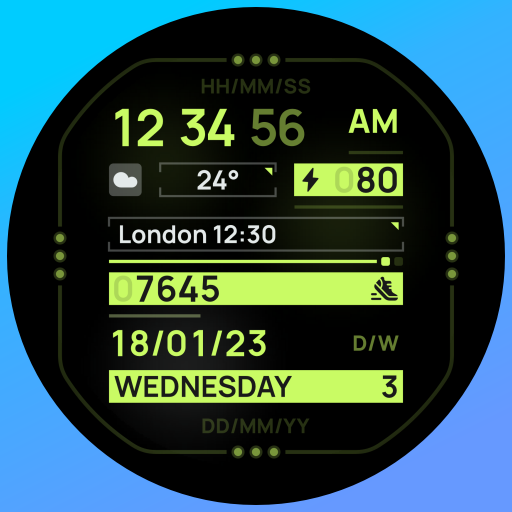 SH048 Watch Face, WearOS watch logo
