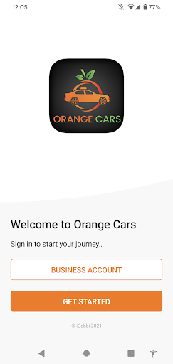 Android application Orange Cars screenshort