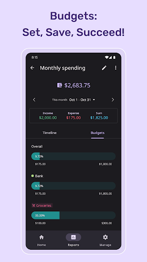 Expense Tag: Tracker & Budgets Screen 3
