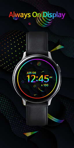 Android application Black Wave Ball_Watchface screenshort