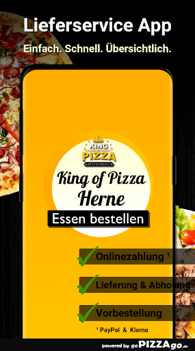 Android application King of Pizza Herne screenshort