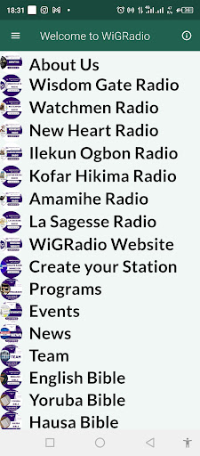 Android application WiGRadio Lite screenshort