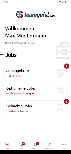 Android application Teamgeist Personalapp screenshort