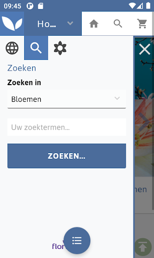 Android application van duyn blumen screenshort