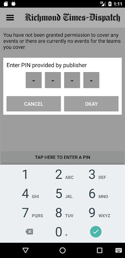 Android application 804 Varsity Score Input screenshort