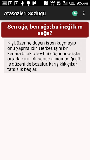 Android application Atasözleri Sözlüğü screenshort
