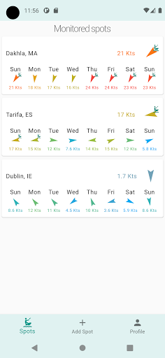 Android application Wind Is Coming screenshort