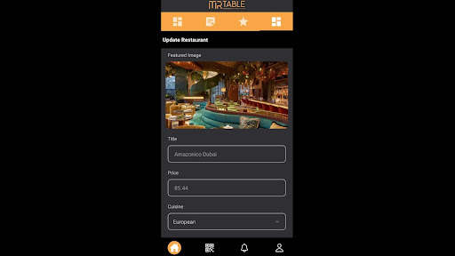 Mr Table Admin Management