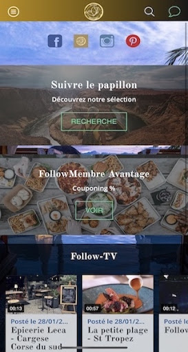 Android application FollowButterfly screenshort