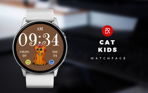 Android application Cat Kids Watch Face screenshort
