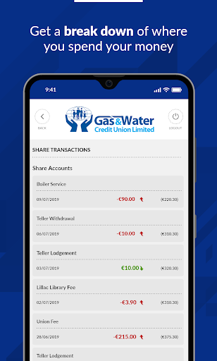 Gas and Water Credit Union Screen 3