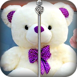 Teddy bear zipper lock screen icon