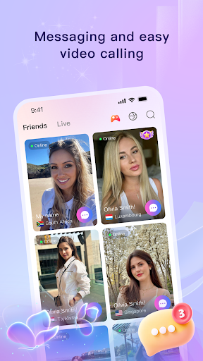 Android application Hayya - Chat with friends screenshort