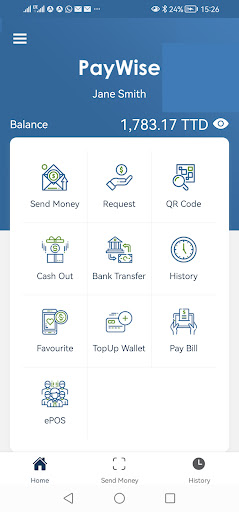 PayWise Mobile Wallet App Screen 2