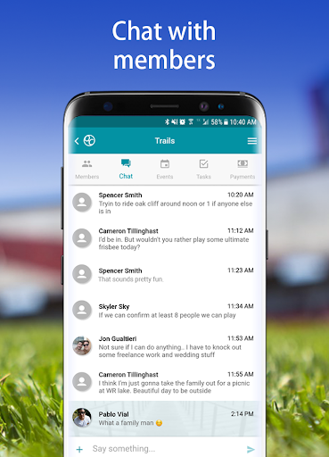 Screenshot of QuickClub