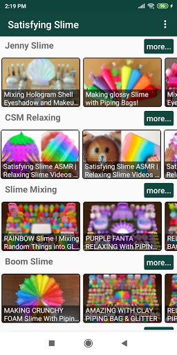 Android application Satisfying Slime Videos (Mixin screenshort