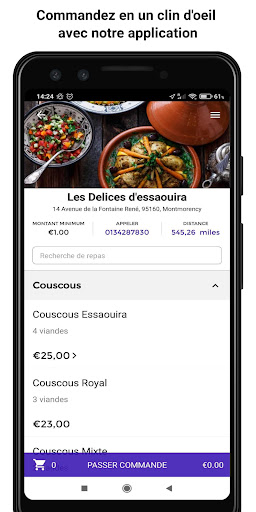 Android application Les Delices d'essaouira screenshort