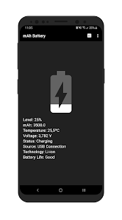 Captura de pantalla de mAh Battery Pro