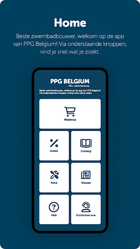 Android application PPG Belgium screenshort