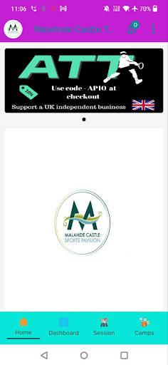 Android application Malahide Castle Tennis screenshort