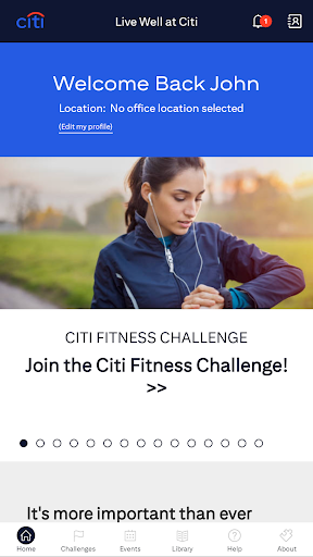 Screenshot of Live Well at Citi