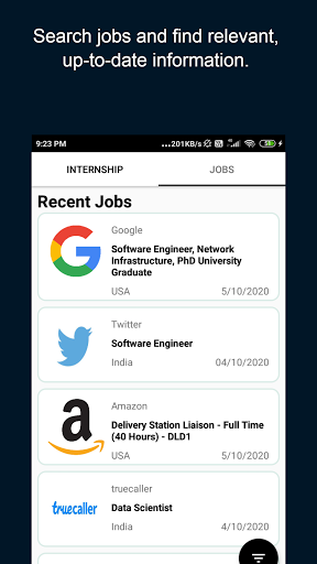 Android application CareerPlus - Jobs & Internship screenshort
